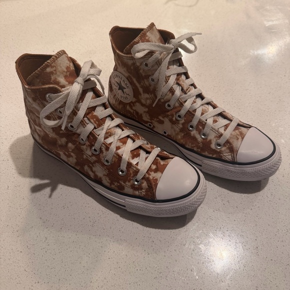 Converse Shoes - Converse Chuck Taylor All Star Hi Bleach Tie Dye Brown Tan Sneaker W9/M7